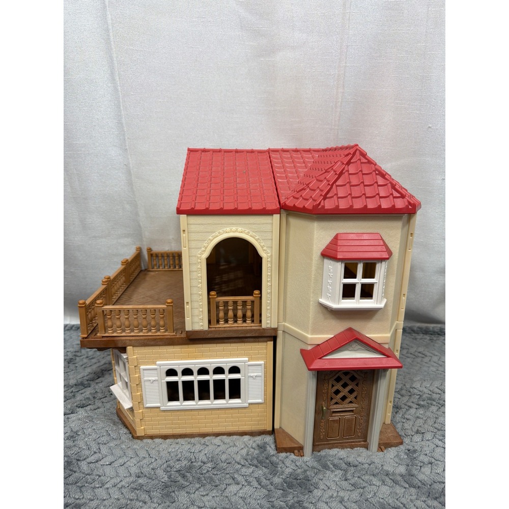 Calico Critters Red Roof Country Home Dollhouse Sylvanian Families Playset